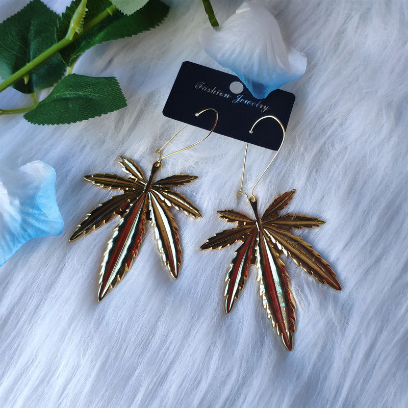 Thumbnail: Weed Leaf Earrings