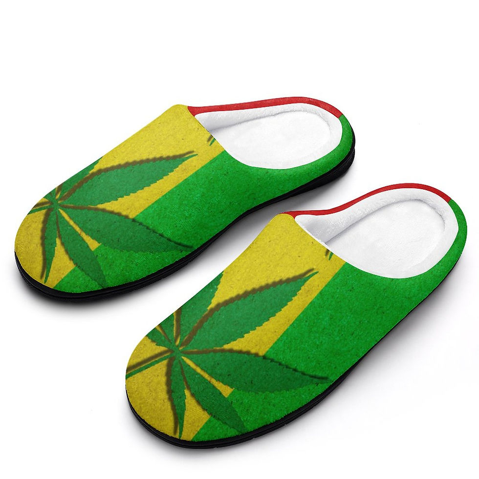 Thumbnail: Rasta Reggae Weed Leaf Slippers
