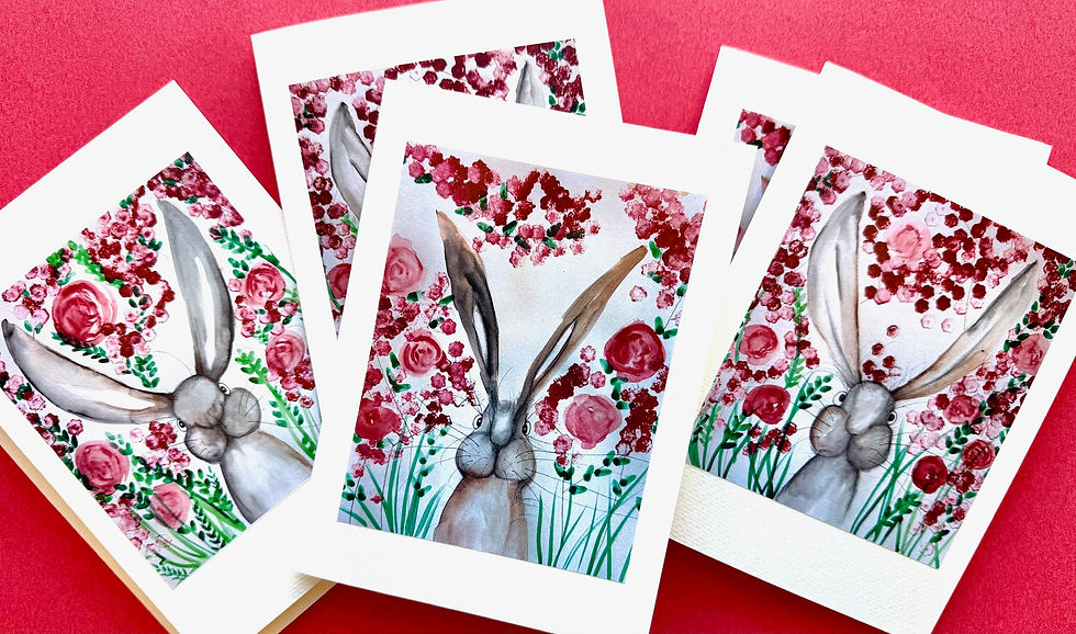 Bunnies in the Rose Garden