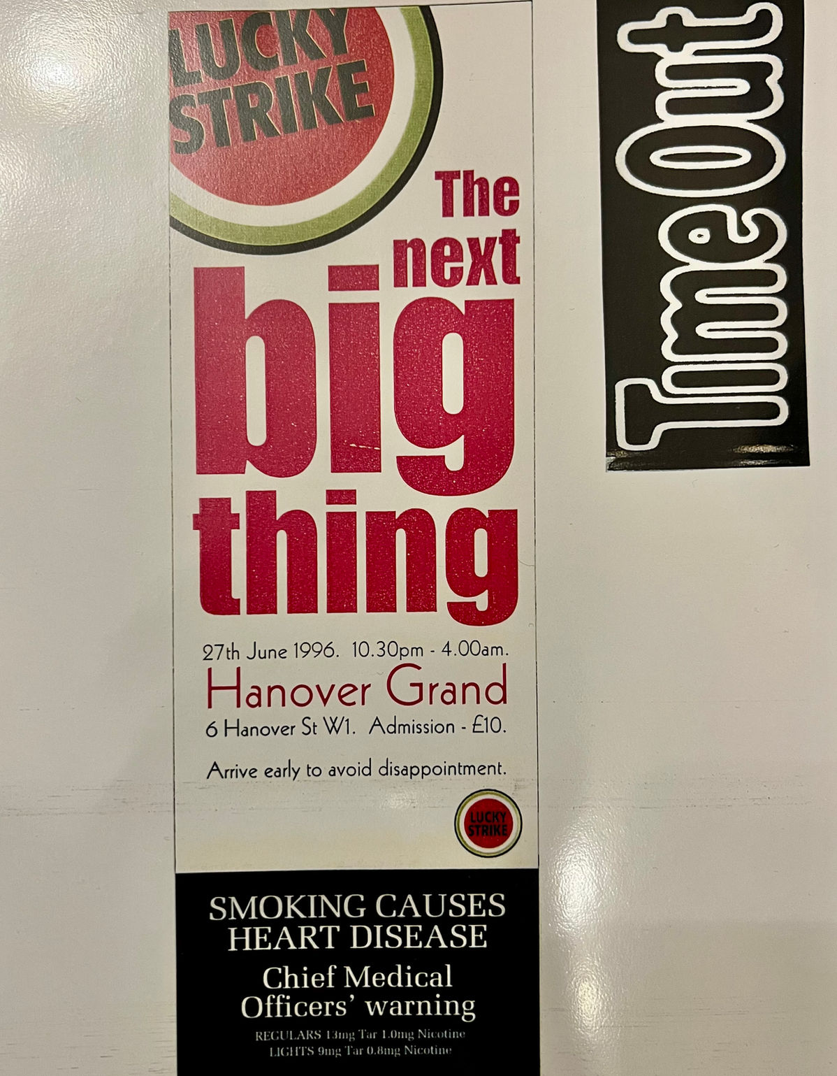 Lucky Strike x "The Next Big Thing" Time Out Ad. (1996)