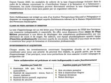 Collecte de la taxe d'apprentissage