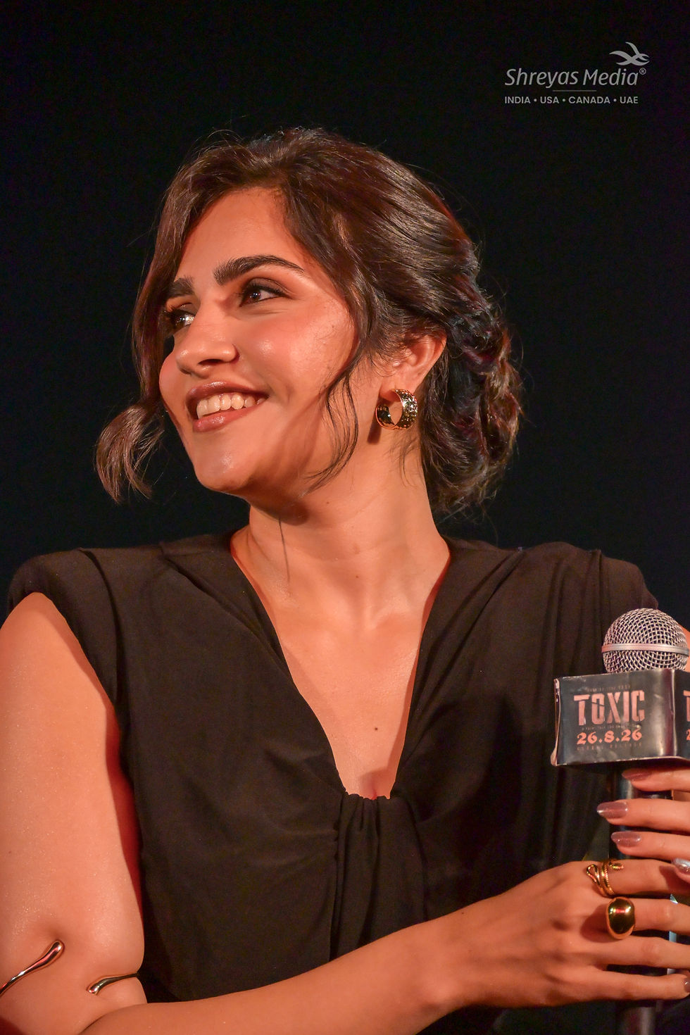 Rukmini Vasanth HD Photos from TOXIC Pre Release Event - Shreyas Media