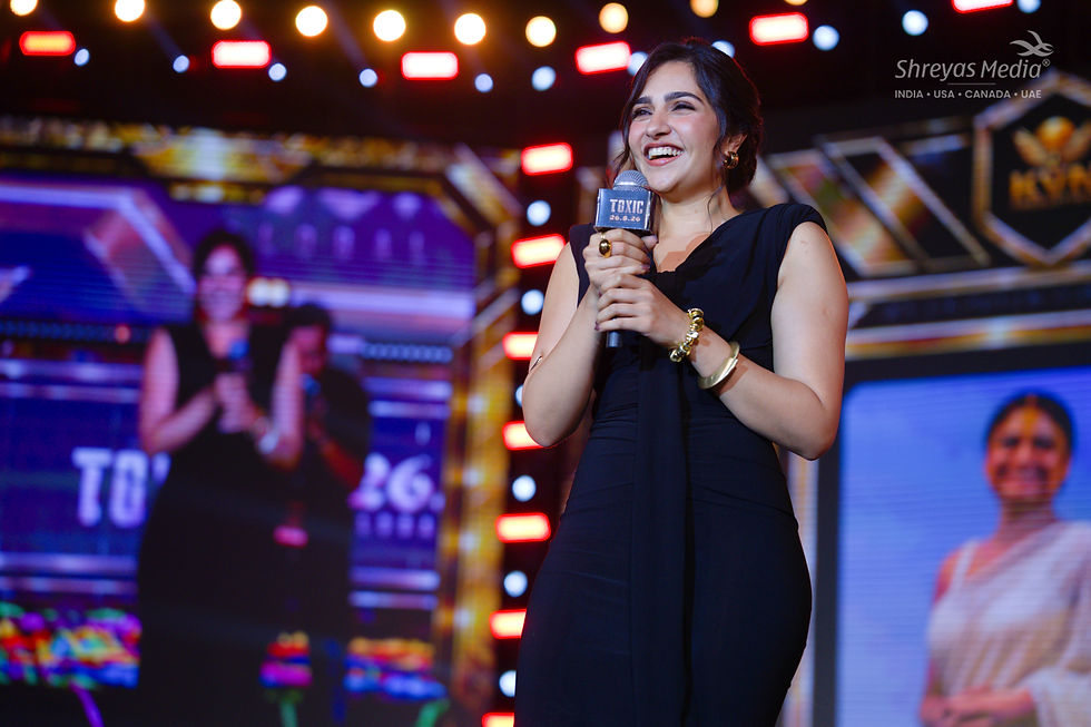 Rukmini Vasanth HD Photos from TOXIC Pre Release Event - Shreyas Media