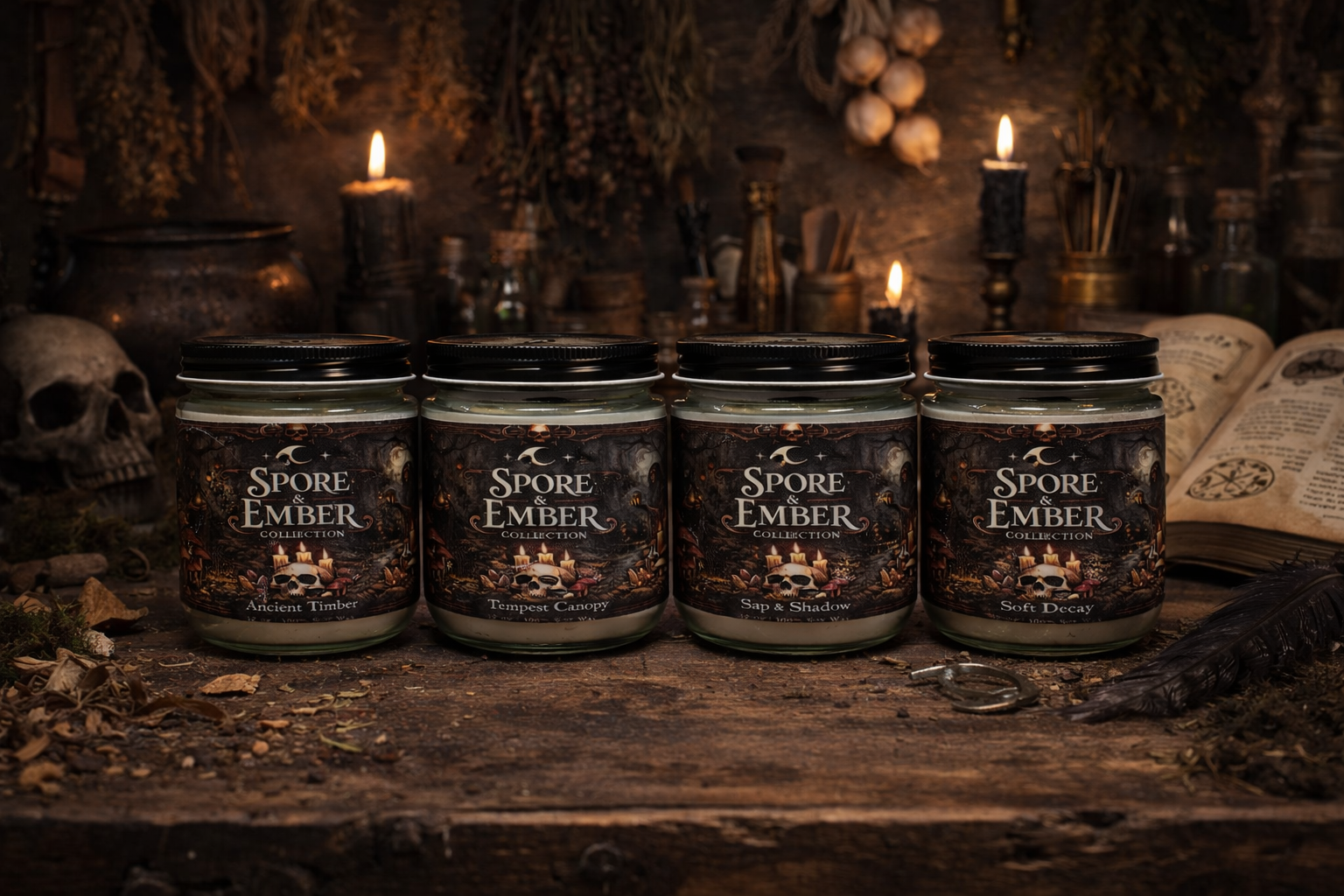 Spore & Ember Collection – 12 oz Soy Candle