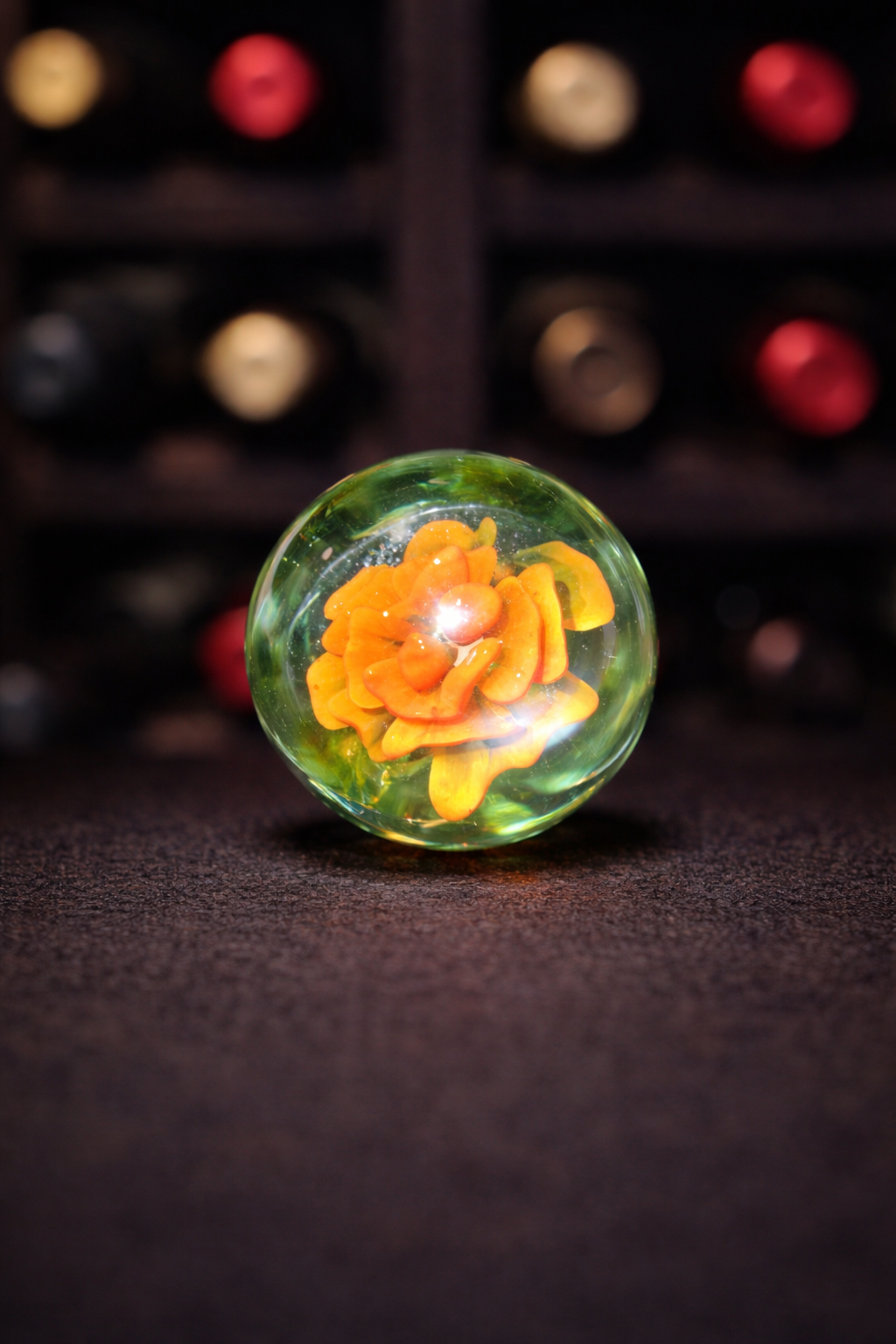 Borosilicate Glass Rose Wine Stopper