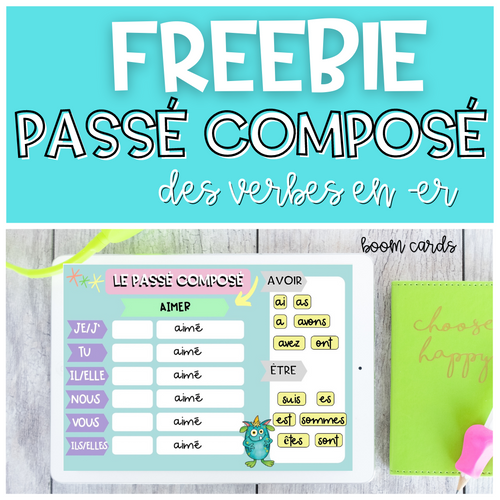 PASSÉ COMPOSÉ Verbes en er BOOM CARDS gratuit | Frenchteacherbox