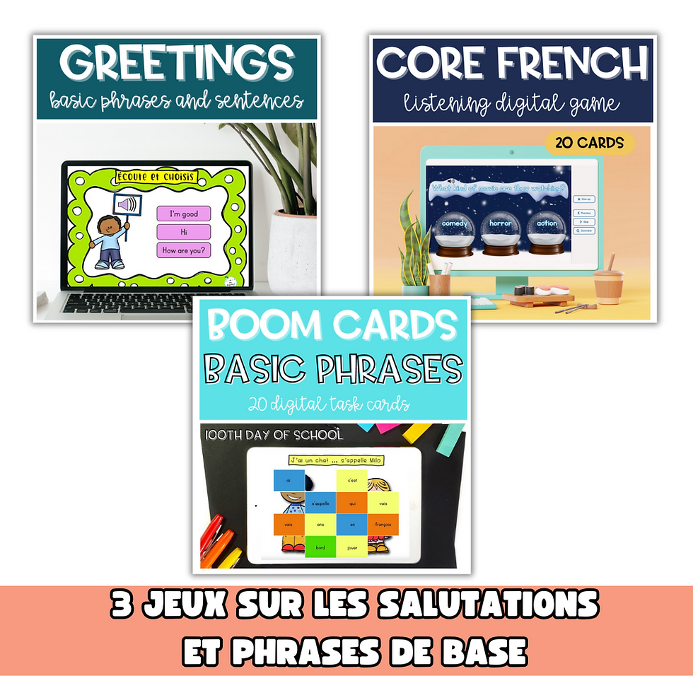 Thumbnail: Fun French Core Vocabulary Games SET 3