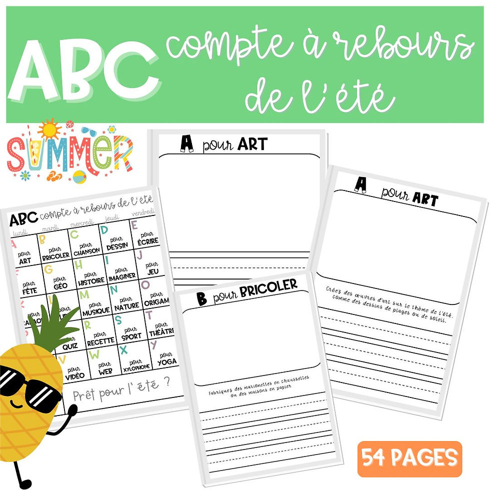 French End of Year ABC Summer Countdown | La fin de l'année