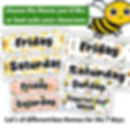 Bee Theme Days of the Week