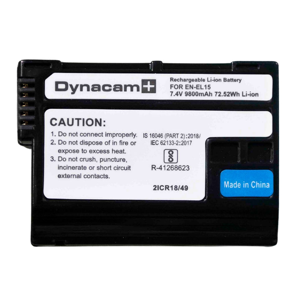 Dynacam EL15 Battery Back View