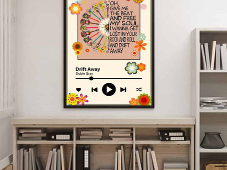 New - Drift Away Song Dobie Gray Playback Interface poster, canvas