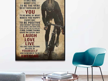 New - Today is a good day to have a great day to smile more worry less Cycling poster, canvas