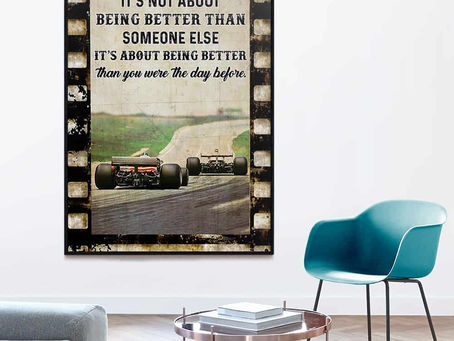 Buy - FO Racing Film It's Not About Being Better Than Someone Else poster, canvas