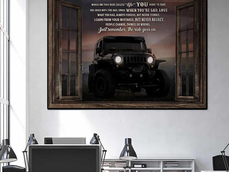 Best - J33P While on this ride called life just remember the ride goes on horizontal poster, canvas