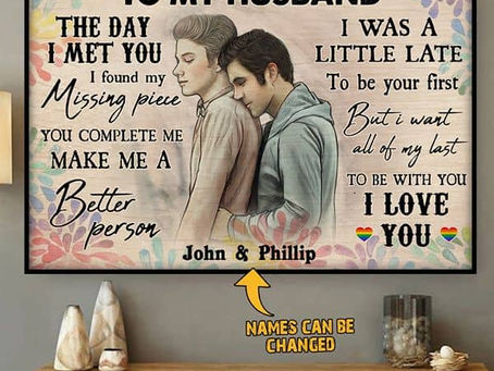 Find - LGBT Gay Couple The day i met you i found my missing piece you complete me poster, canvas