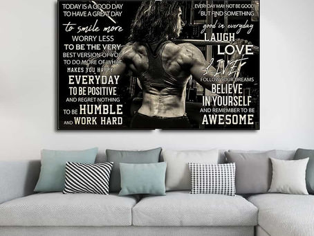 Buy - Girl Bodybuilding Today is a good day to have a great day to smile more worry less poster
