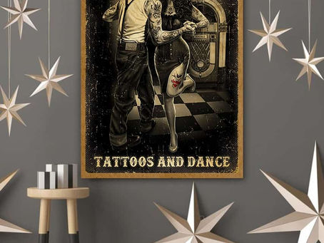 Best - Couple Easily Distracted By Tattoos And Dance poster, canvas