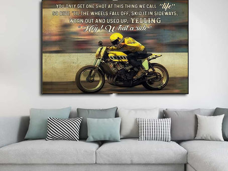 Shop - KR You only get one shot at this thing we call life hey what a ride poster, canvas