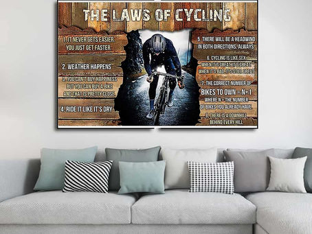 Shop - The Laws Of Cycling poster, canvas