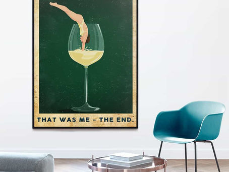 New - Once upon a time there was a girl who really loved Champagne That was me poster, canvas