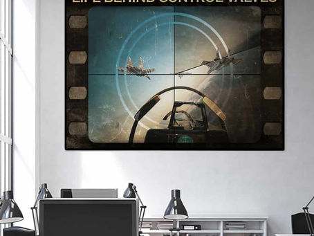 Hot - Aircraft Life Behind Control Valves Movie poster, canvas