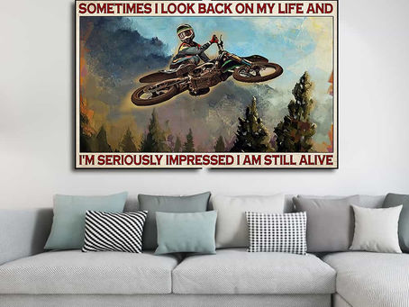 Hot - Motocross Look Back Everything will kill you so choose something fun poster, canvas