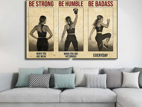 Shop - Gym Girl Be strong when you are weak Be humble when you are victorious poster, canvas
