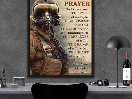 Best - A Pilot's Prayer God Grant Me The Eyes Of An Eagle The Judgment Of An Owl poster, canvas