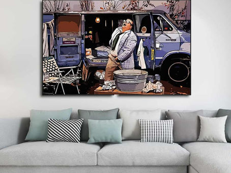 New - Living In A Van Down By River poster, canvas