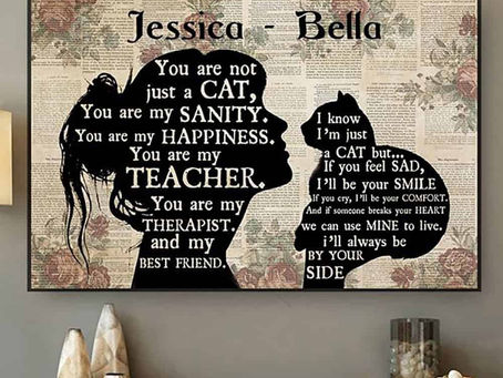 Shop - Girl Cat Silhouette You are not just a cat you are my sanity you are my happiness poster