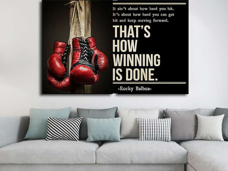 Shop - Rocky Balboa Boxing Motivation That's How Winning Is Done poster, canvas
