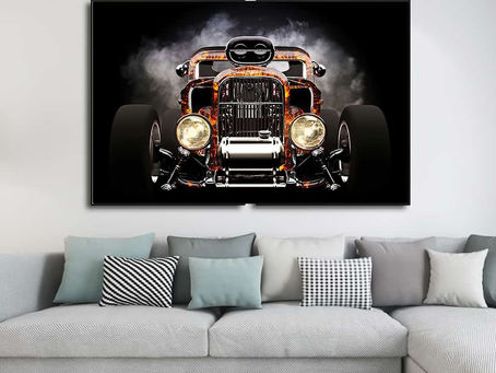 New - Hot Rod Art poster, canvas
