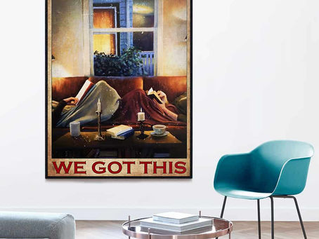 Best - Couple reading book you and me we got this poster, canvas
