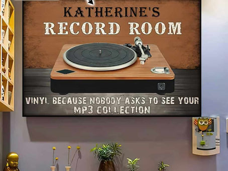 Buy - Record Room Vinyl Because Nobody Asks To See Your MP3 Collection poster, canvas