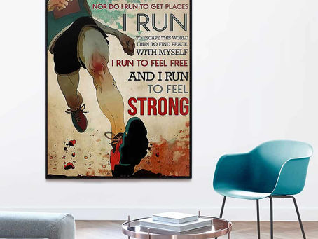 Find - I don't run to win races nor do i run to get places i run to escape this world poster, canvas