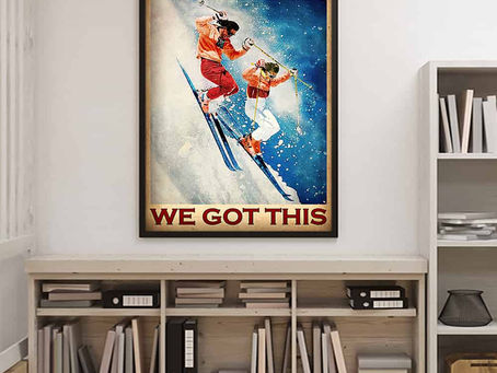 Buy - Skiing Couple You and me we got this poster, canvas