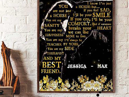 Hot - Girl And Horse You are not just a horse you are my sanity my happiness my best friend poster