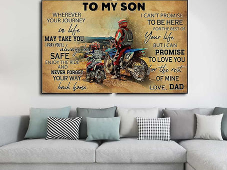 Buy - Off-road Motorcycle To My Son Wherever your journey in life may take you love dad poster