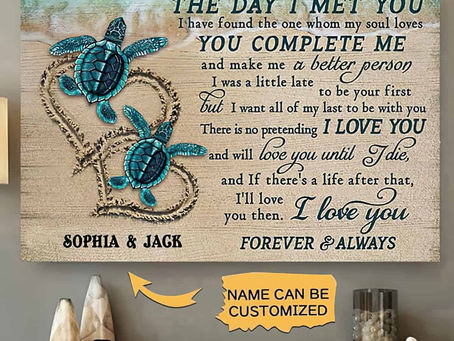 Best - Sea Turtle The Day I Met You I Have Found The One Whom My Soul Loves You Complete Me poster