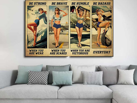 Buy - Aviation Be strong when you are weak Be brave when you are scared poster, canvas