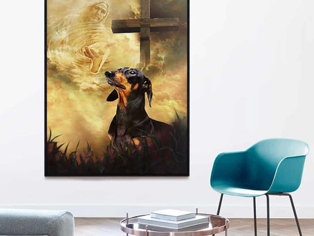 Best - Dachshund take my god hand Jesus poster, canvas