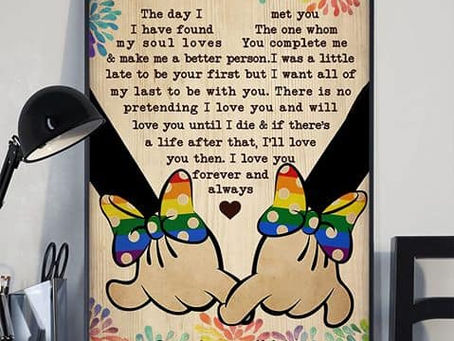 New - LGBT Lesbian Minnie Mouse The Day I Met You I Have Found The One Whom My Soul Love You poster