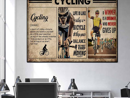 Find - Cycling Compliation A winner is a dreamer who never gives up poster, canvas