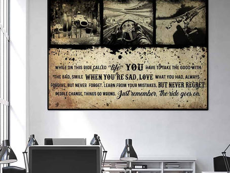 Shop - Indianapolis Indycar Movie While On This Ride Called Life This Ride Goes On poster, canvas