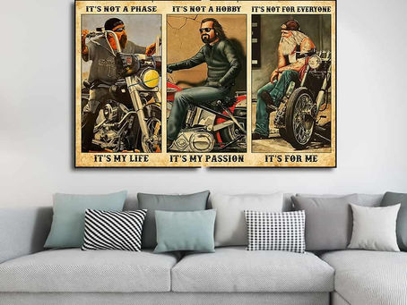 Hot - Old Biker It's not a phase it's my life it's not a hobby it's my passion poster, canvas