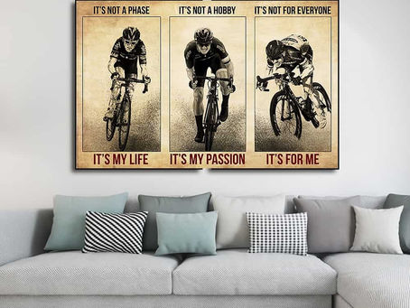 Hot - Cycling It's not a phase it's my life it's not a hobby it's my passion poster, canvas