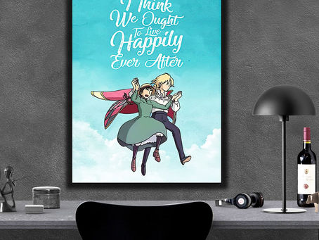 Shop - I think we ought to live happily ever after Howl’s Moving Castle poster, canvas