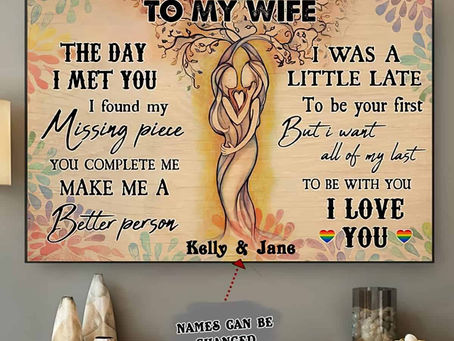 Shop - LGBT Lesbian Couple Tree The Day I Met You I Have Found My Missing Piece poster, canvas