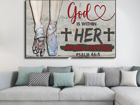 Shop - God is within her she will not fall poster, canvas