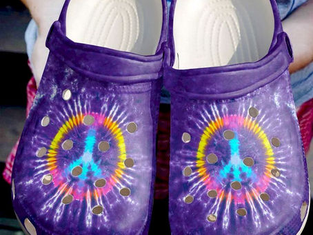 New - Hippie Sunflower Garden Crocs Clog Shoes